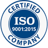 ISO 9001:2015 certified company seal